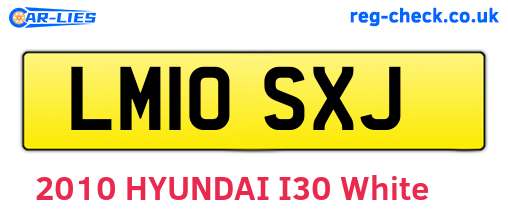 LM10SXJ are the vehicle registration plates.