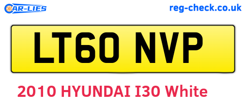 LT60NVP are the vehicle registration plates.