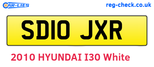 SD10JXR are the vehicle registration plates.