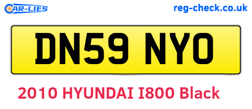 DN59NYO are the vehicle registration plates.