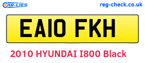 EA10FKH are the vehicle registration plates.