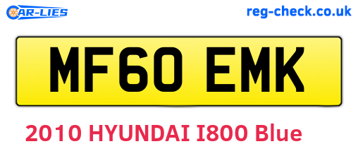MF60EMK are the vehicle registration plates.