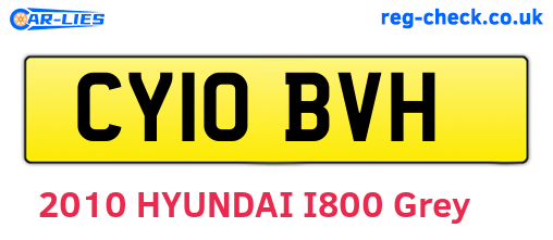 CY10BVH are the vehicle registration plates.