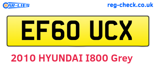 EF60UCX are the vehicle registration plates.