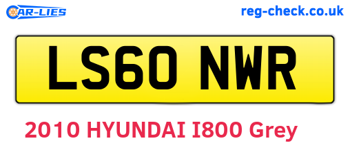 LS60NWR are the vehicle registration plates.