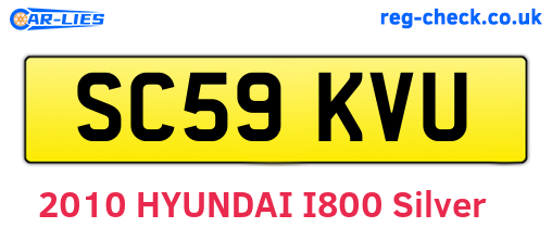 SC59KVU are the vehicle registration plates.