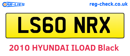 LS60NRX are the vehicle registration plates.