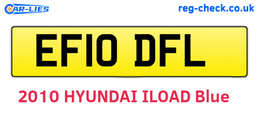 EF10DFL are the vehicle registration plates.