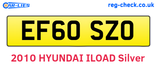 EF60SZO are the vehicle registration plates.