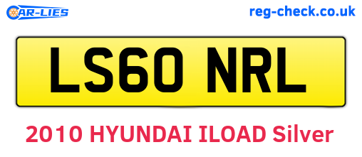 LS60NRL are the vehicle registration plates.