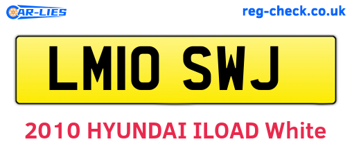 LM10SWJ are the vehicle registration plates.
