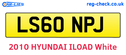 LS60NPJ are the vehicle registration plates.