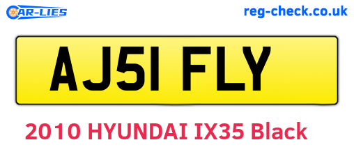 AJ51FLY are the vehicle registration plates.
