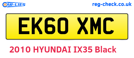 EK60XMC are the vehicle registration plates.