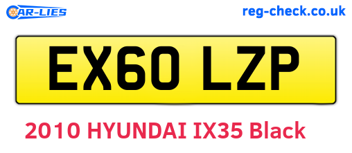 EX60LZP are the vehicle registration plates.