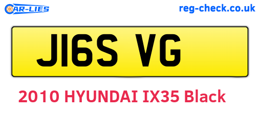 J16SVG are the vehicle registration plates.