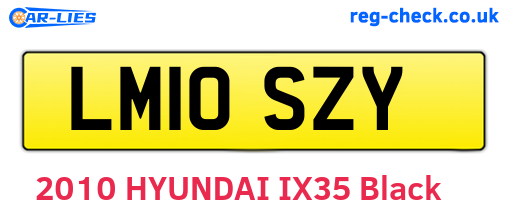 LM10SZY are the vehicle registration plates.