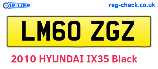 LM60ZGZ are the vehicle registration plates.