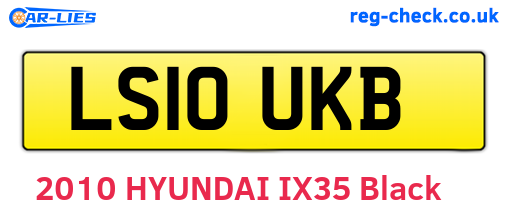 LS10UKB are the vehicle registration plates.