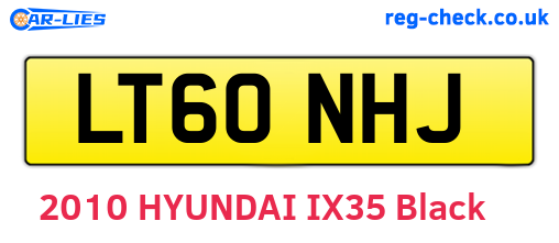 LT60NHJ are the vehicle registration plates.