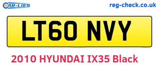 LT60NVY are the vehicle registration plates.
