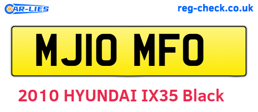 MJ10MFO are the vehicle registration plates.