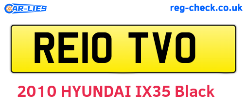 RE10TVO are the vehicle registration plates.