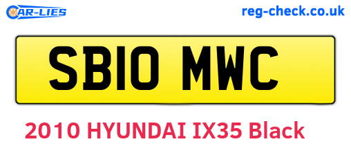 SB10MWC are the vehicle registration plates.