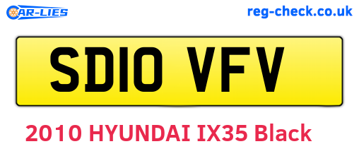SD10VFV are the vehicle registration plates.
