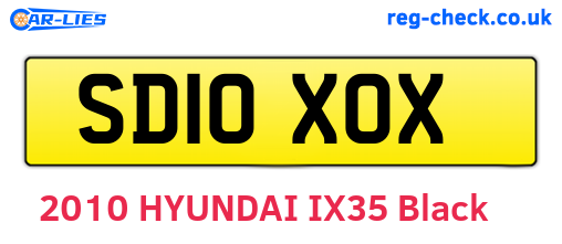 SD10XOX are the vehicle registration plates.