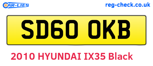 SD60OKB are the vehicle registration plates.