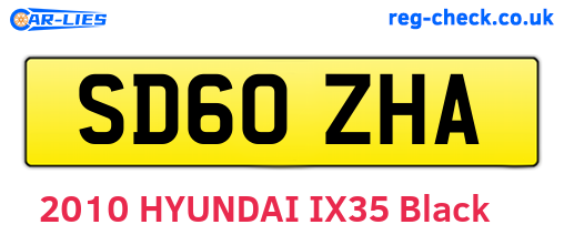 SD60ZHA are the vehicle registration plates.