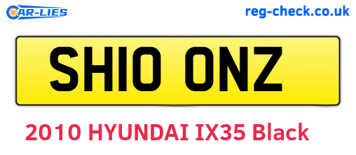 SH10ONZ are the vehicle registration plates.