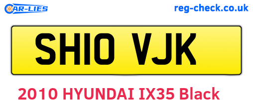 SH10VJK are the vehicle registration plates.