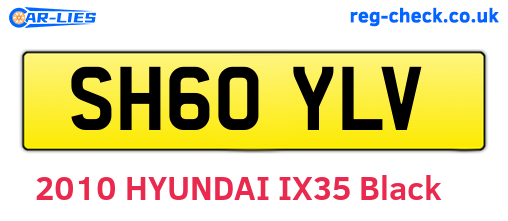 SH60YLV are the vehicle registration plates.