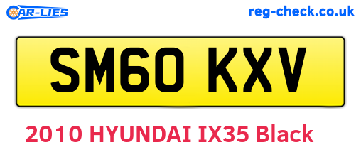 SM60KXV are the vehicle registration plates.