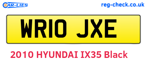 WR10JXE are the vehicle registration plates.
