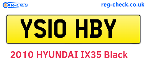 YS10HBY are the vehicle registration plates.