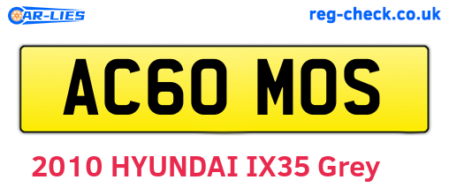 AC60MOS are the vehicle registration plates.