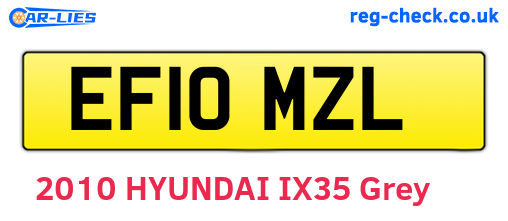 EF10MZL are the vehicle registration plates.
