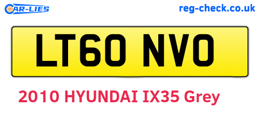 LT60NVO are the vehicle registration plates.