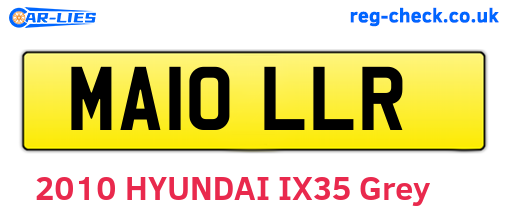 MA10LLR are the vehicle registration plates.
