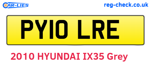 PY10LRE are the vehicle registration plates.