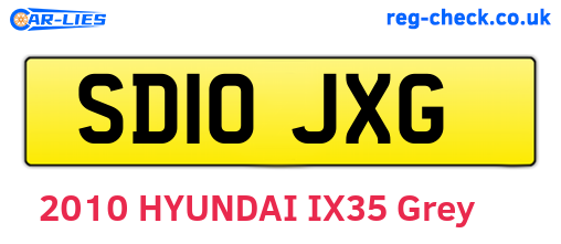 SD10JXG are the vehicle registration plates.