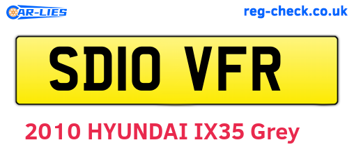 SD10VFR are the vehicle registration plates.