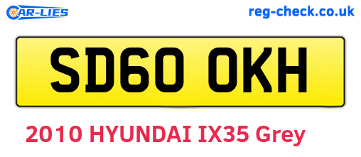 SD60OKH are the vehicle registration plates.