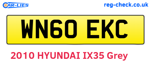 WN60EKC are the vehicle registration plates.
