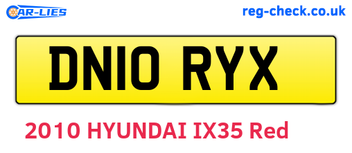 DN10RYX are the vehicle registration plates.