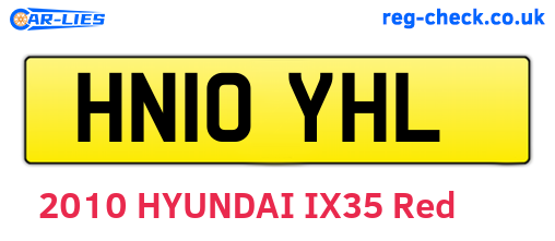 HN10YHL are the vehicle registration plates.