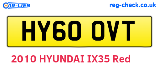 HY60OVT are the vehicle registration plates.